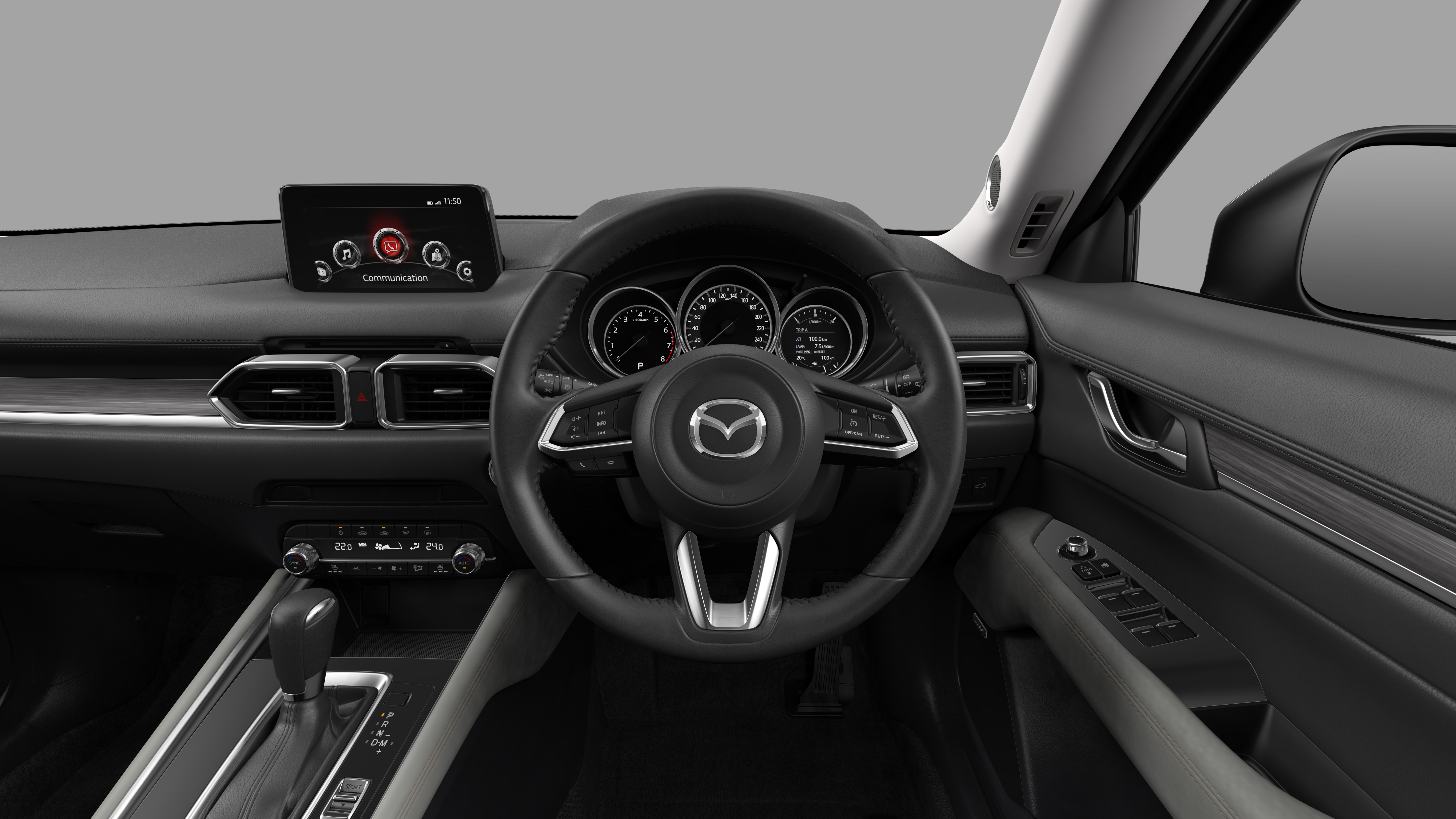 CX 5 Interior Black Pure White